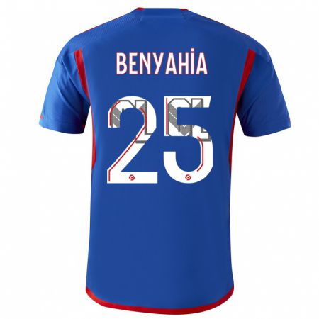 Kandiny Homme Maillot Ines Benyahia #25 Bleu Rouge Tenues Extérieur 2023/24 T-Shirt