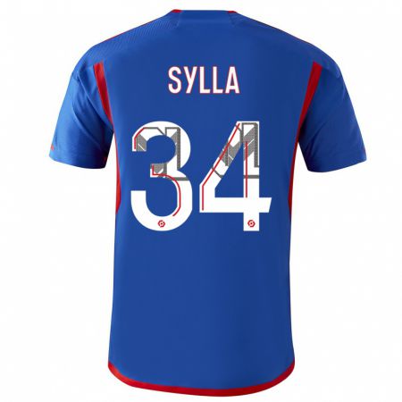 Kandiny Homme Maillot Kysha Sylla #34 Bleu Rouge Tenues Extérieur 2023/24 T-Shirt