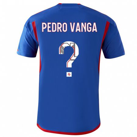 Kandiny Homme Maillot Emerson Pedro Vanga #0 Bleu Rouge Tenues Extérieur 2023/24 T-Shirt