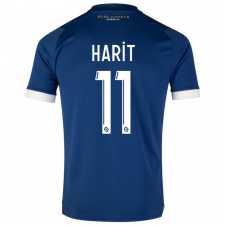 Kandiny Homme Maillot Amine Harit #11 Bleu Foncé Tenues Extérieur 2023/24 T-Shirt