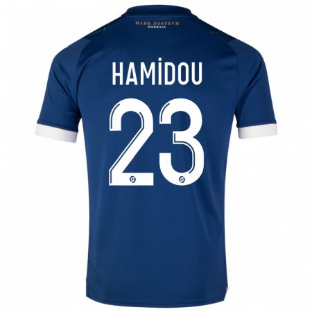Kandiny Homme Maillot Jamila Hamidou #23 Bleu Foncé Tenues Extérieur 2023/24 T-Shirt