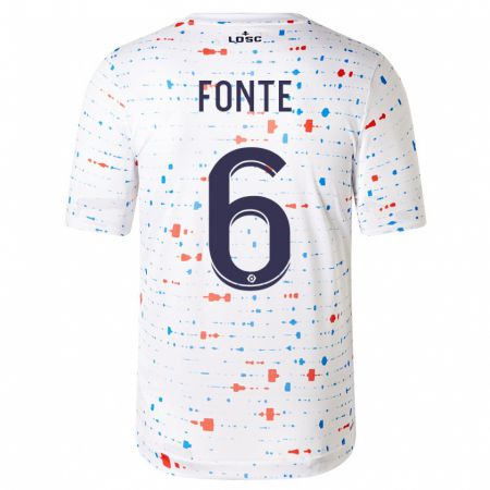 Kandiny Homme Maillot Jose Fonte #6 Blanc Tenues Extérieur 2023/24 T-Shirt