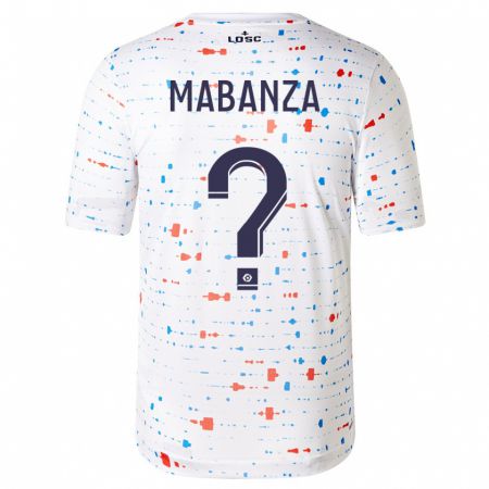 Kandiny Homme Maillot Carmel Mabanza #0 Blanc Tenues Extérieur 2023/24 T-Shirt