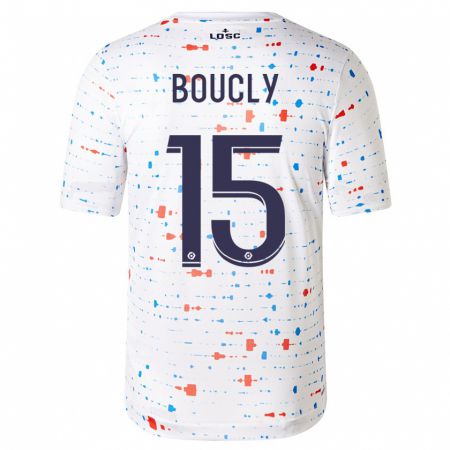 Kandiny Homme Maillot Maite Boucly #15 Blanc Tenues Extérieur 2023/24 T-Shirt