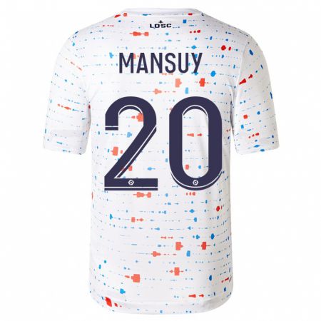 Kandiny Homme Maillot Heloise Mansuy #20 Blanc Tenues Extérieur 2023/24 T-Shirt