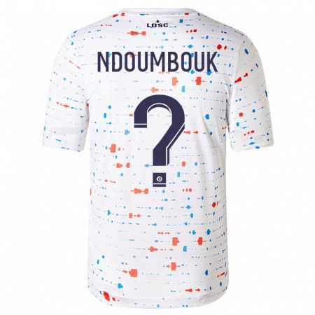 Kandiny Homme Maillot Marlyse Ngo Ndoumbouk #0 Blanc Tenues Extérieur 2023/24 T-Shirt