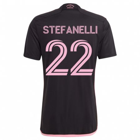 Kandiny Homme Maillot Nicolás Stefanelli #22 Noir Tenues Extérieur 2023/24 T-Shirt