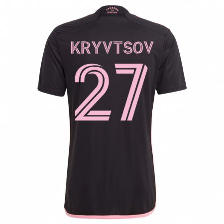 Kandiny Homme Maillot Sergiy Kryvtsov #27 Noir Tenues Extérieur 2023/24 T-Shirt