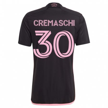 Kandiny Homme Maillot Benja Cremaschi #30 Noir Tenues Extérieur 2023/24 T-Shirt