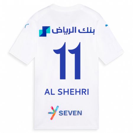 Kandiny Homme Maillot Saleh Al-Shehri #11 Blanc Tenues Extérieur 2023/24 T-Shirt
