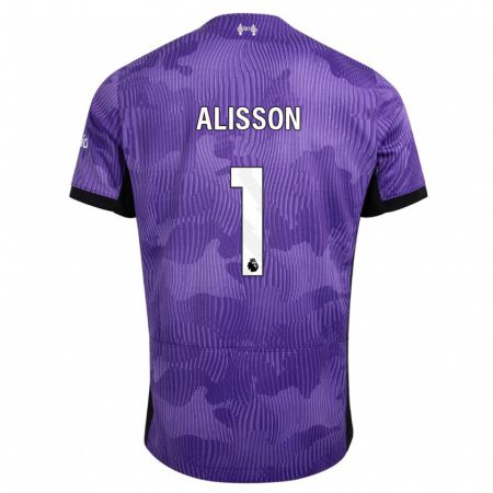 Kandiny Homme Maillot Alisson #1 Violet Troisieme 2023/24 T-Shirt