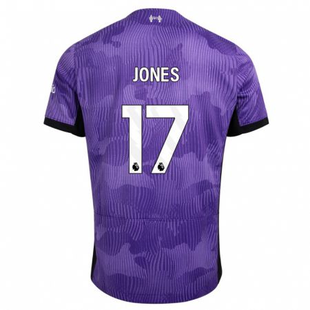 Kandiny Homme Maillot Curtis Jones #17 Violet Troisieme 2023/24 T-Shirt