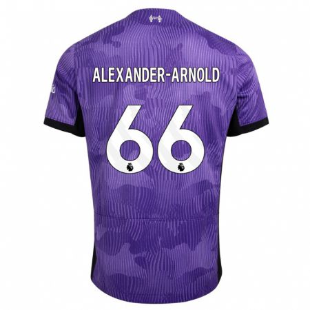 Kandiny Homme Maillot Trent Alexander-Arnold #66 Violet Troisieme 2023/24 T-Shirt