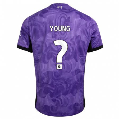 Kandiny Homme Maillot Ranel Young #0 Violet Troisieme 2023/24 T-Shirt