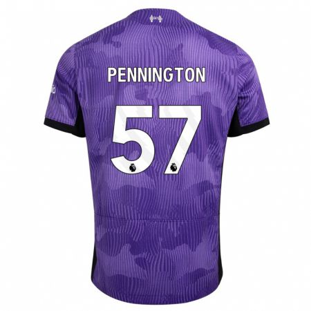 Kandiny Homme Maillot Cody Pennington #57 Violet Troisieme 2023/24 T-Shirt