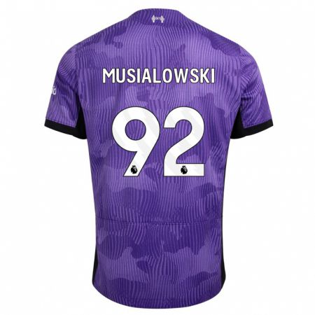 Kandiny Homme Maillot Mateusz Musialowski #92 Violet Troisieme 2023/24 T-Shirt