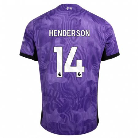 Kandiny Homme Maillot Henderson #14 Violet Troisieme 2023/24 T-Shirt
