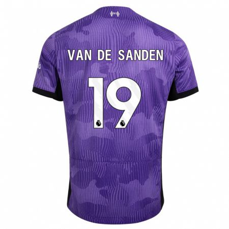 Kandiny Homme Maillot Shanice Van De Sanden #19 Violet Troisieme 2023/24 T-Shirt