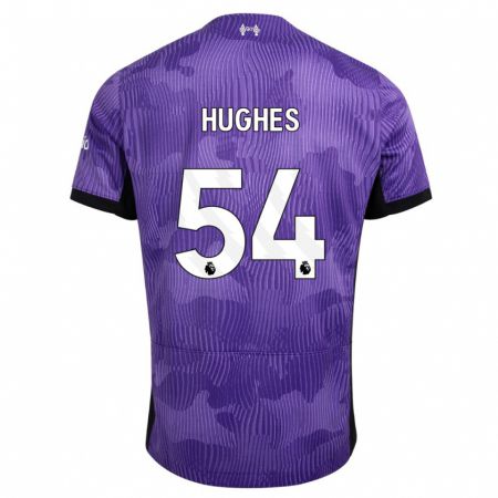 Kandiny Homme Maillot Liam Hughes #54 Violet Troisieme 2023/24 T-Shirt