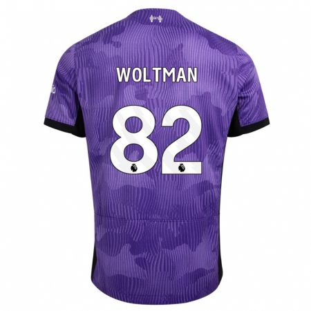 Kandiny Homme Maillot Max Woltman #82 Violet Troisieme 2023/24 T-Shirt