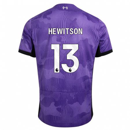 Kandiny Homme Maillot Luke Hewitson #13 Violet Troisieme 2023/24 T-Shirt