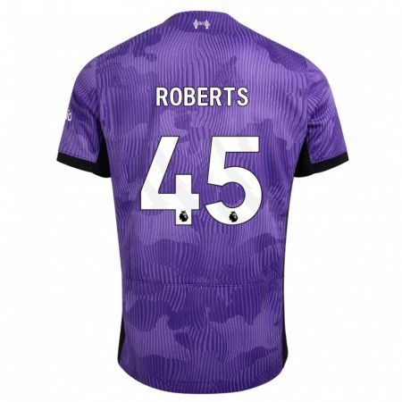 Kandiny Homme Maillot Iwan Roberts #45 Violet Troisieme 2023/24 T-Shirt