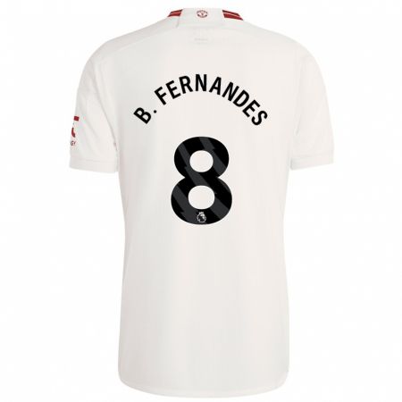 Kandiny Homme Maillot Bruno Fernandes #8 Blanc Troisieme 2023/24 T-Shirt