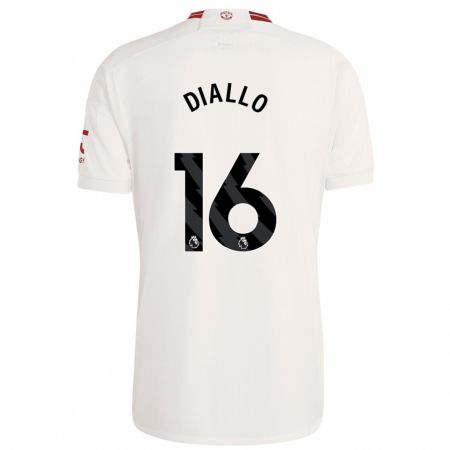 Kandiny Homme Maillot Amad Diallo #16 Blanc Troisieme 2023/24 T-Shirt