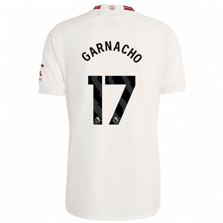 Kandiny Homme Maillot Alejandro Garnacho #17 Blanc Troisieme 2023/24 T-Shirt