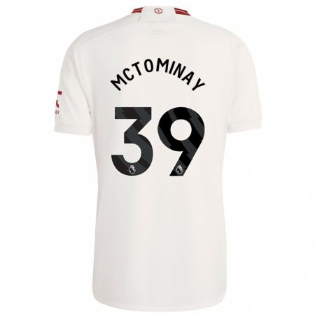 Kandiny Homme Maillot Scott Mctominay #39 Blanc Troisieme 2023/24 T-Shirt