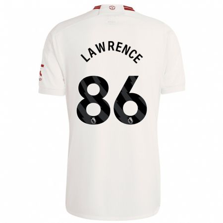 Kandiny Homme Maillot Marcus Lawrence #86 Blanc Troisieme 2023/24 T-Shirt