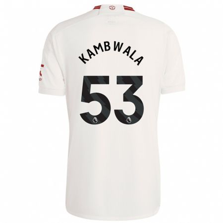 Kandiny Homme Maillot Willy Kambwala #53 Blanc Troisieme 2023/24 T-Shirt
