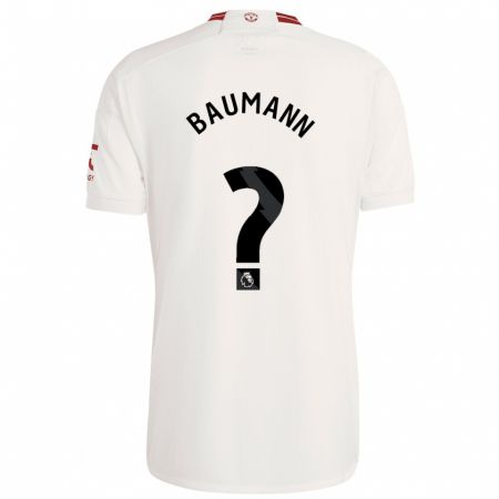 Kandiny Homme Maillot Zach Baumann #0 Blanc Troisieme 2023/24 T-Shirt