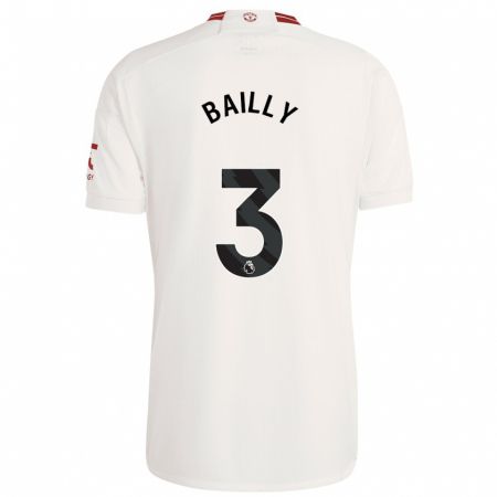 Kandiny Homme Maillot Eric Bailly #3 Blanc Troisieme 2023/24 T-Shirt