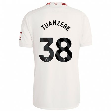 Kandiny Homme Maillot Axel Tuanzebe #38 Blanc Troisieme 2023/24 T-Shirt