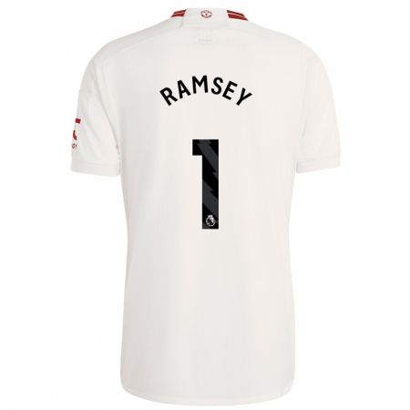 Kandiny Homme Maillot Emily Ramsey #1 Blanc Troisieme 2023/24 T-Shirt