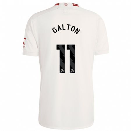 Kandiny Homme Maillot Leah Galton #11 Blanc Troisieme 2023/24 T-Shirt