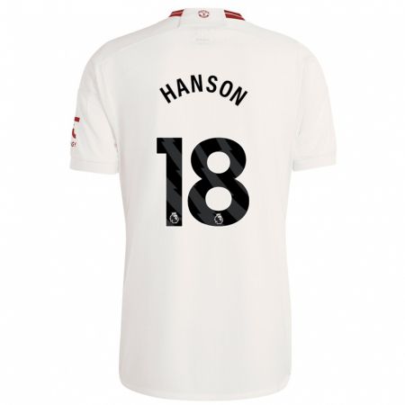 Kandiny Homme Maillot Kirsty Hanson #18 Blanc Troisieme 2023/24 T-Shirt