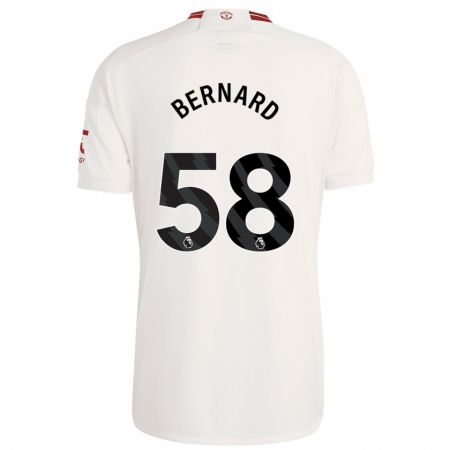 Kandiny Homme Maillot Bernard #58 Blanc Troisieme 2023/24 T-Shirt