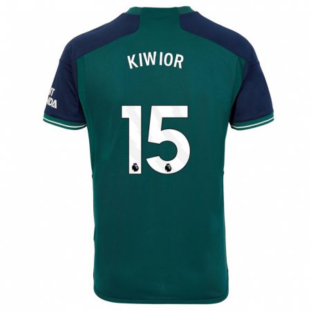 Kandiny Homme Maillot Jakub Kiwior #15 Vert Troisieme 2023/24 T-Shirt