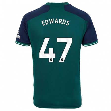 Kandiny Homme Maillot Khayon Edwards #47 Vert Troisieme 2023/24 T-Shirt