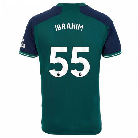 Kandiny Homme Maillot Bradley Ibrahim #55 Vert Troisieme 2023/24 T-Shirt