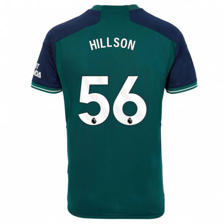 Kandiny Homme Maillot James Hillson #56 Vert Troisieme 2023/24 T-Shirt