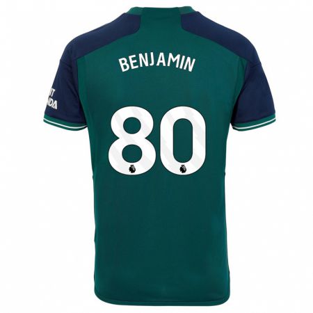 Kandiny Homme Maillot Omari Benjamin #80 Vert Troisieme 2023/24 T-Shirt