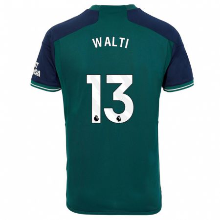 Kandiny Homme Maillot Lia Walti #13 Vert Troisieme 2023/24 T-Shirt