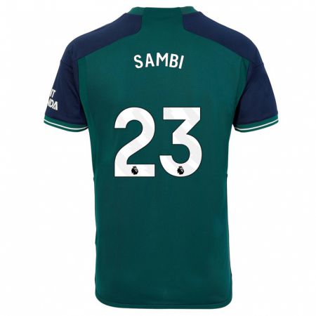 Kandiny Homme Maillot Albert Sambi Lokonga #23 Vert Troisieme 2023/24 T-Shirt