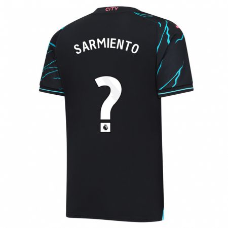 Kandiny Homme Maillot Darío Sarmiento #0 Bleu Foncé Troisieme 2023/24 T-Shirt