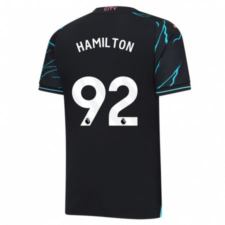 Kandiny Homme Maillot Micah Hamilton #92 Bleu Foncé Troisieme 2023/24 T-Shirt