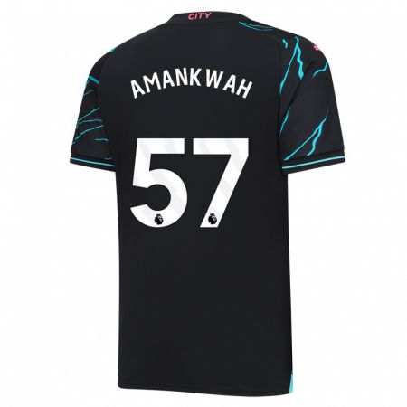 Kandiny Homme Maillot Yeboah Amankwah #57 Bleu Foncé Troisieme 2023/24 T-Shirt