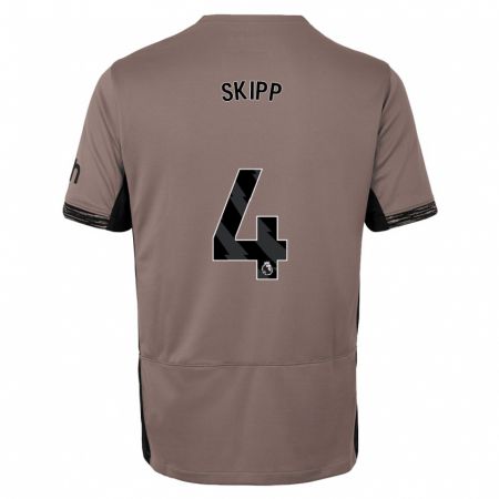 Kandiny Homme Maillot Oliver Skipp #4 Beige Foncé Troisieme 2023/24 T-Shirt